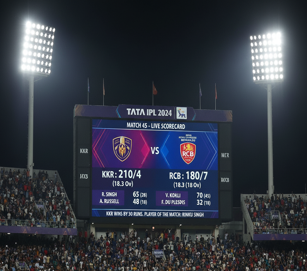 Kolkata Knight Riders vs Royal Challengers Engaluru Match Scorecard – IPL 2025 Clash Details