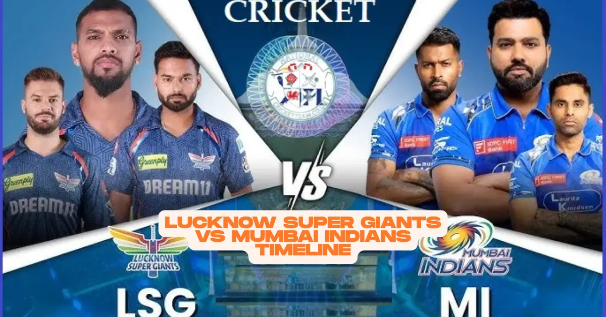Lucknow Super Giants vs Mumbai Indians Timeline