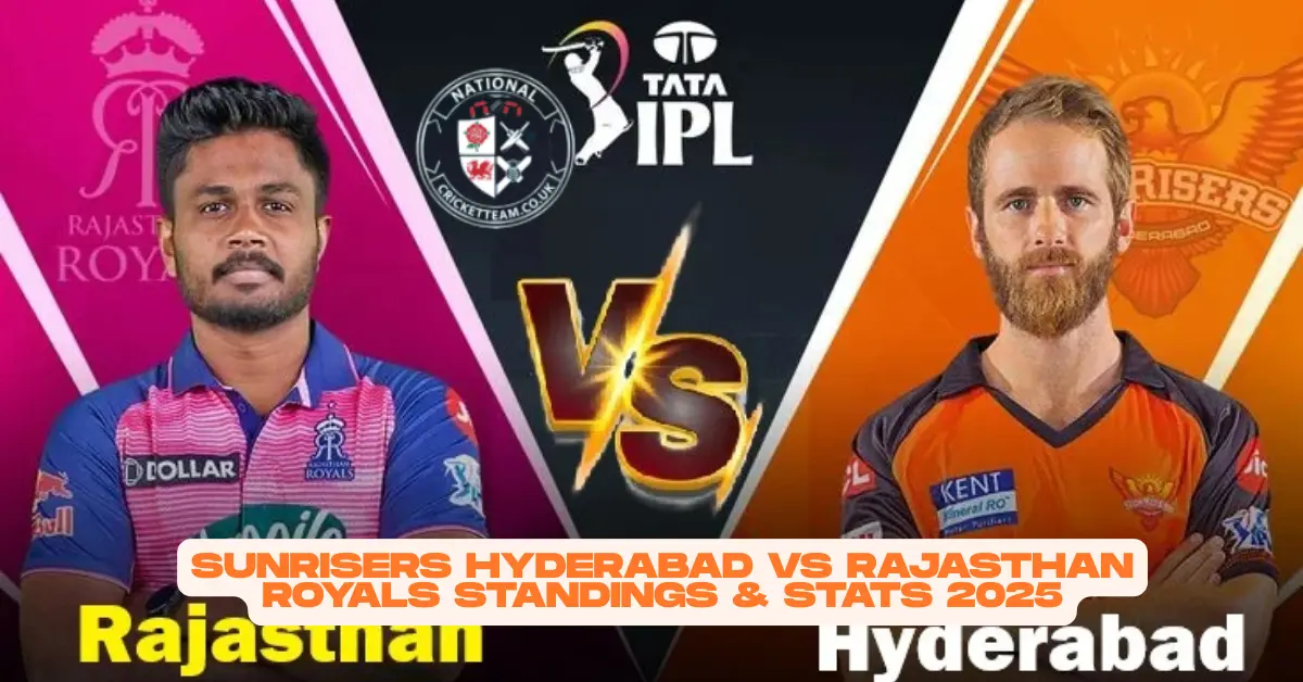 Sunrisers Hyderabad vs Rajasthan Royals Standings & Stats 2025