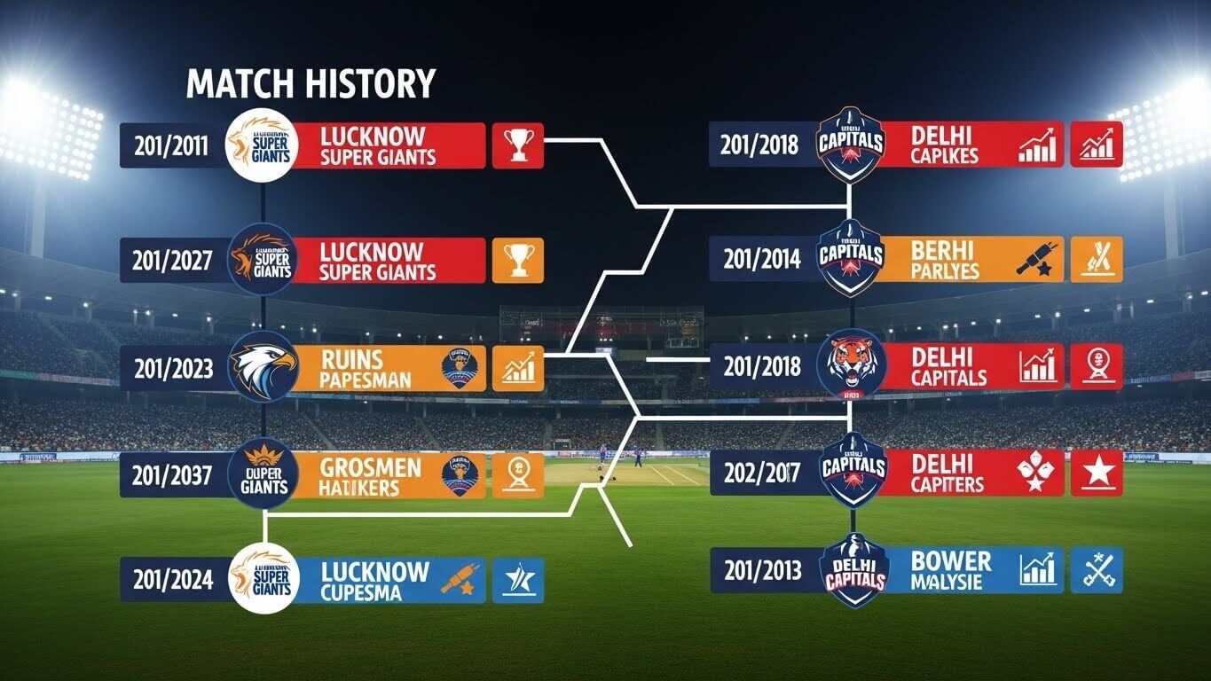 Lucknow Super Giants vs Delhi Capitals Timeline: Match History, Records & Analysis