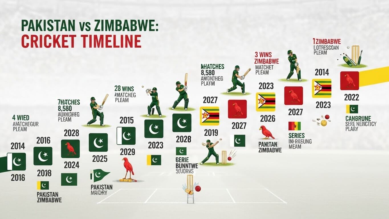 Pakistan National Cricket Team vs Zimbabwe National Cricket Team Timeline